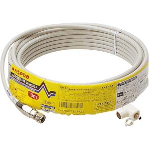 マスプロ 同軸75Ωケーブル(4C)(10m) コネクター・プラグ付 S4C10MA(H)-P 返品...