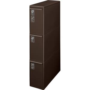 吉川国工業所 分別引き出しステーション スリム3段 42L(ブラウン) フタつきゴミ箱 BS-3 1...