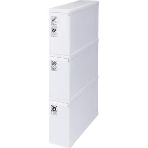 吉川国工業所 分別引き出しステーション スーパースリム3段 27L(ホワイト) フタつきゴミ箱 1段...