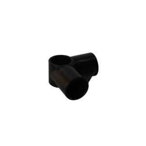 ヤザキイレクター プラスチックジョイント ブラック 1個入り (中間コーナー用通し付ジョイント/ 28mmφ用) イレクターパイプ J-12CSBL 返品種別B