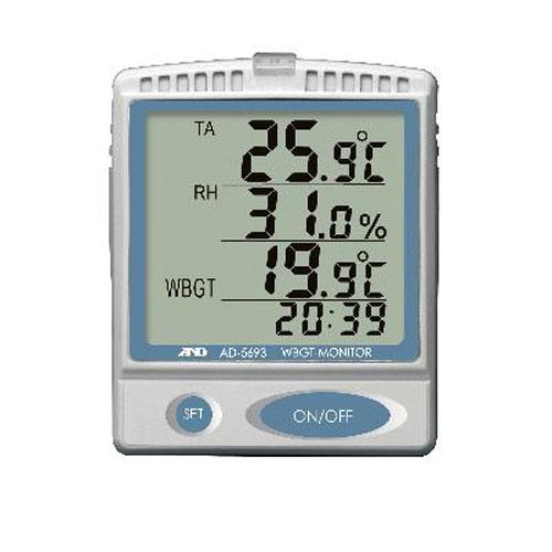 エー・アンド・デイ 卓上・壁掛型熱中症指数モニター A＆D AD-5693 返品種別A