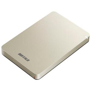 BUFFALO (バッファロー) USB3.1(Gen1)/ 3.0対応 ポータブルハードディスク 1.0TB(ゴールド) HD-PGFU3シリーズ HD-PGF1.0U3-GLA 返品種別A｜joshin