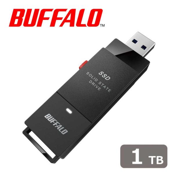 バッファロー｜BUFFALO USB 3.2(Gen 2)対応 外付けポータブルSSD 1TB(簡易...