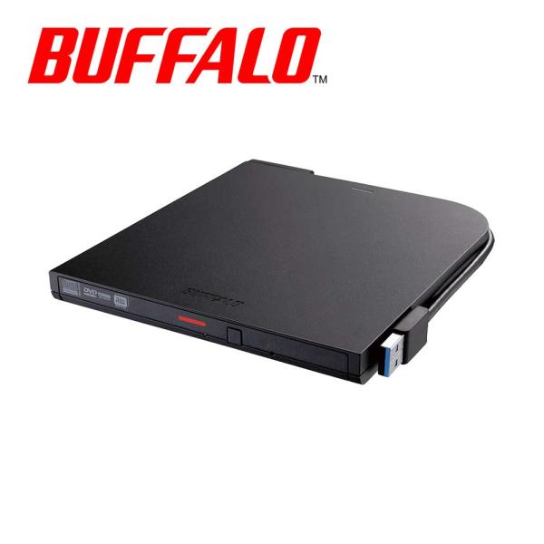 バッファロー｜BUFFALO USB 3.2(Gen 1)対応 ポータブルDVDドライブ(ブラック)...
