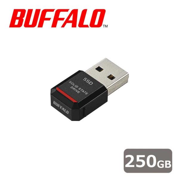 バッファロー｜BUFFALO USB3.2(Gen1) TV録画対応 小型SSD 250GB PS5...