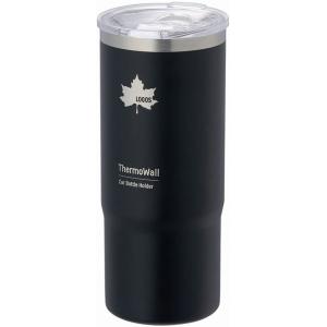 ロゴス ThermoWall 真空断熱 カーボトルホルダー(ブラック・容量：600ml) No.81286001 返品種別A