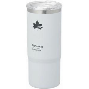 ロゴス ThermoWall 真空断熱 カーボトルホルダー(アイスグレー・容量：600ml) No.81286002 返品種別A