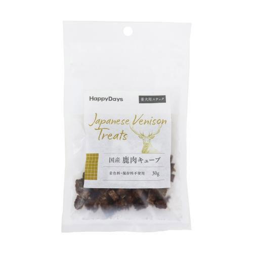 HappyDays 国産鹿肉キューブ 犬用 30g ペットプロ 返品種別B