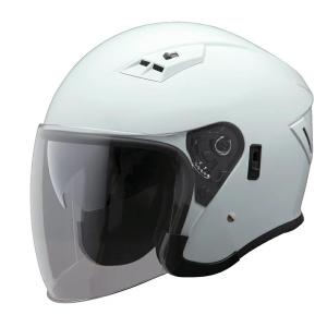 ユニカー工業 Wシールド ジェットヘルメット カラー：メタリックホワイト サンカットインナーバイザー付き BH-39W 返品種別B｜joshin
