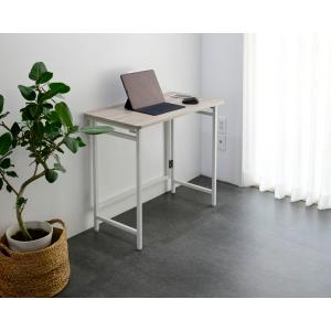 YAMAZEN 折りたたみ式デスク(アンティークアイボリー/ ホワイト・幅80cm×奥行40cm×高さ70cm) 完成品 RPST-8040H-AIVWH2 返品種別A