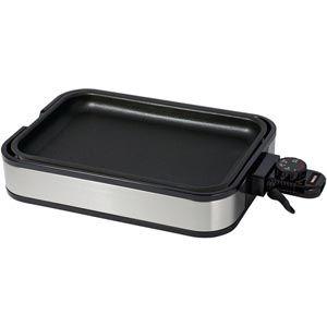 YAMAZEN ホットプレート プレート2枚タイプ シルバー YAMAZEN YHA-W100-S 返品種別A