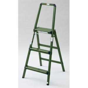 YAMAZEN 取っ手付きカラー踏み台3段 (オリーブドラブ) YCHS-3-OD 返品種別A