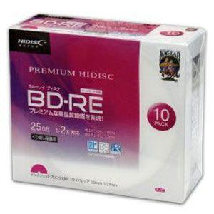 HIDISC 2倍速対応BD-RE 10枚パック 25GB ホワイトプリンタブル ハイディスク HD...