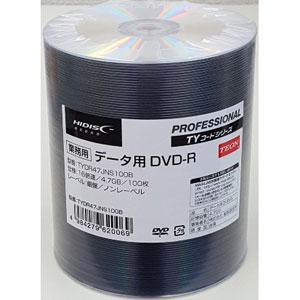 HIDISC データ用 16倍速対応DVD-R 100枚パック 4.7GB ハイディスク TYDR47JNS100B 返品種別A｜joshin