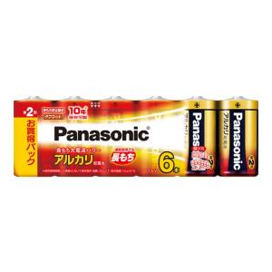 パナソニック アルカリ乾電池単2形 6本パック Panasonic LR14XJ/ 6SW 返品種別A｜joshin