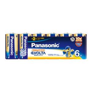 パナソニック アルカリ乾電池単2形 6本パック Panasonic EVOLTA LR14EJ/ 6SW 返品種別A｜joshin