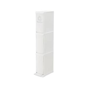 東谷 ダストボックス3段 30L(ホワイト) ダストボックス3D ゴミ箱 LFS-933WH 返品種別A