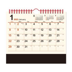 新日本カレンダー 2023年用 卓上カレンダー クリーム メモ卓上 NK-8547