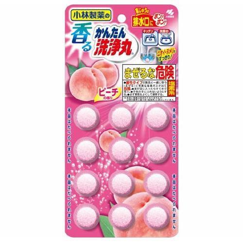 香るかんたん洗浄丸 12錠 ピーチの香り 小林製薬 返品種別A