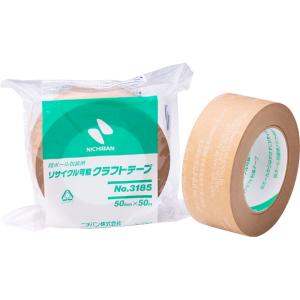 ニチバン リサイクル可能 クラフトテープ 50mm×50m(黄土) 3185-50 返品種別A｜Joshin web