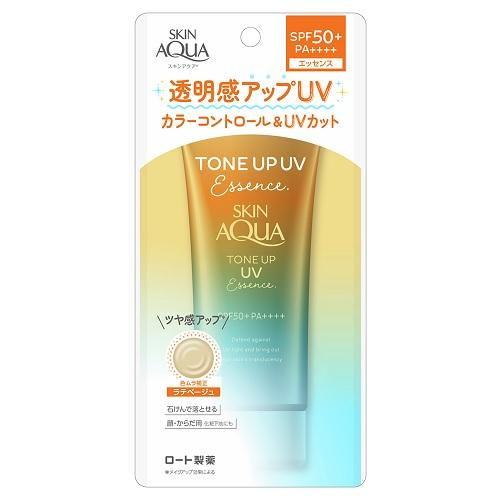 スキンアクア トーンアップUVエッセンス ラテベージュ 80g ロート製薬 返品種別A