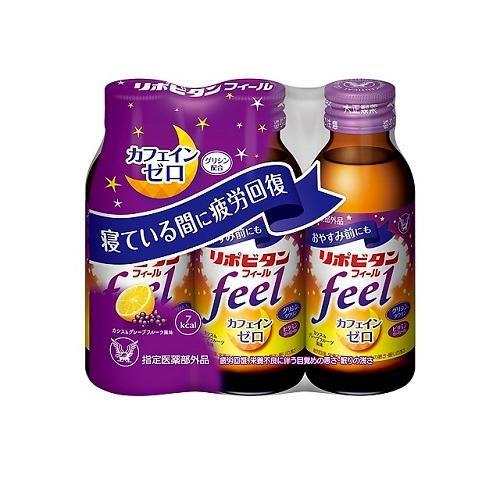 リポビタンフィール カシスグレープフルーツ風味 カフェインゼロ 100mL×3本 大正製薬 返品種別...