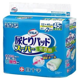 白十字サルバ尿とりパッドスーパー男性用 45枚入 【4個セット】 : サン