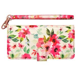 ラスタバナナ かんたんスマホ(705KC)用 手帳型ケース ハンドストラップ付き(花柄/ ピンク) 4167KNTNS 返品種別A