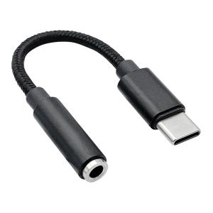 ラスタバナナ 3.5mm ステレオミニジャック ⇒ USB Type-C 変換アダプタ(ブラック) RHEC35D02BK 返品種別A｜joshin