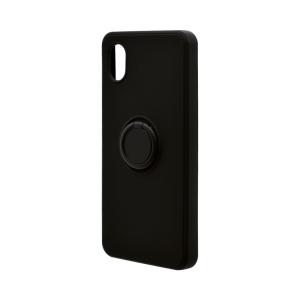ラスタバナナ Galaxy A22 5G(SC-56B)用 TPUリングケース(ブラック) 6688GA22TP 