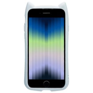 ラスタバナナ iPhone SE(第3世代/ 第2世代)/ 8/ 7用 猫耳ハイブリッドケース GLASS(ライトブルー) 6833IP247HB 返品種別A｜joshin