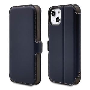 ラスタバナナ iPhone 14 /  13 用 スマートフリップ手帳型ケース (ネイビー) Ras...