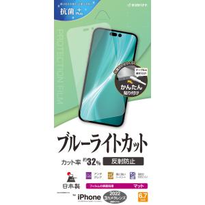 ラスタバナナ iPhone 14 Pro Max(6.7インチ)用 ブルーライトカット 反射防止フィ...