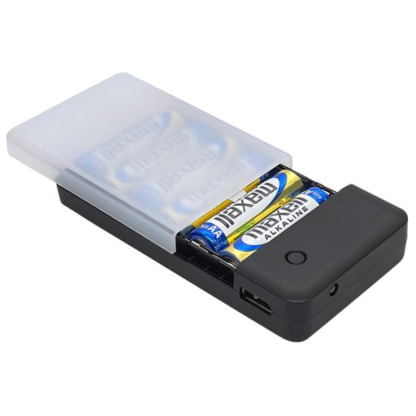 ラスタバナナ USB-A×1ポート 単3×6本電池式充電器 電池付属 1.5A(ブラック) RBAT...