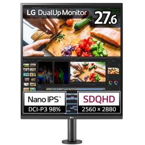LG [27.6型 LG DualUp Monitor Ergo 2560×2880(16:18) /  Nano IPS /  DCI-P3 98% /  Live Color Low Blue Light /  アーム型スタンド] 28MQ780-B 返品種別B