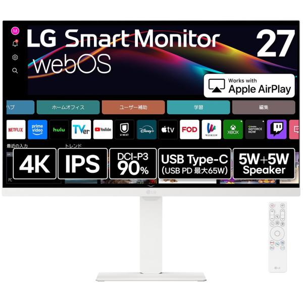 LGエレクトロニクス webOS搭載液晶ディスプレイ(27型/IPS/4K UHD 3840×216...