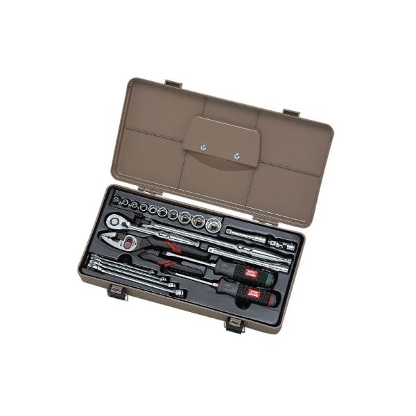 KTC(京都機械工具) 9.5sq 工具セット 片開きプラハードケース 22点組 SK3220P 返...