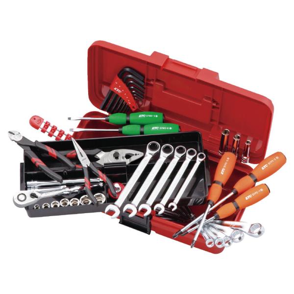 KTC(京都機械工具) 9.5sq 工具セット 片開きプラハードケース 40点組 SK3402PS ...