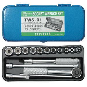 エンジニア ソケットレンチセット(インチサイズ)16点 TWS-01 返品種別B