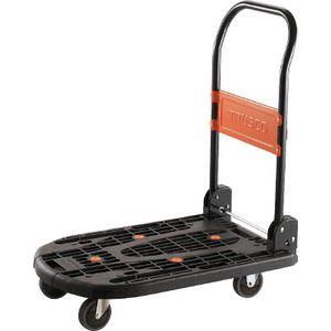 トラスコ中山 樹脂台車 カルティオ 折畳 780×490mm(黒) TRUSCO MPK-720-BK 返品種別B