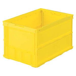 トラスコ中山 薄型折りたたみコンテナ 50L(イエロー) TRO50B Y 返品種別B