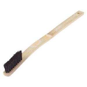トラスコ中山 プロ用手植竹ブラシ 曲柄 豚毛 3行 TB3002 返品種別B