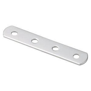 トラスコ中山 ジョイント金具19型フラット クロム 長さ100 穴数4 TK19F4C 返品種別B
