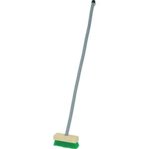 トラスコ中山 デッキブラシ PVC毛 竹柄 幅180×長さ1050 TDBE-10 返品種別B