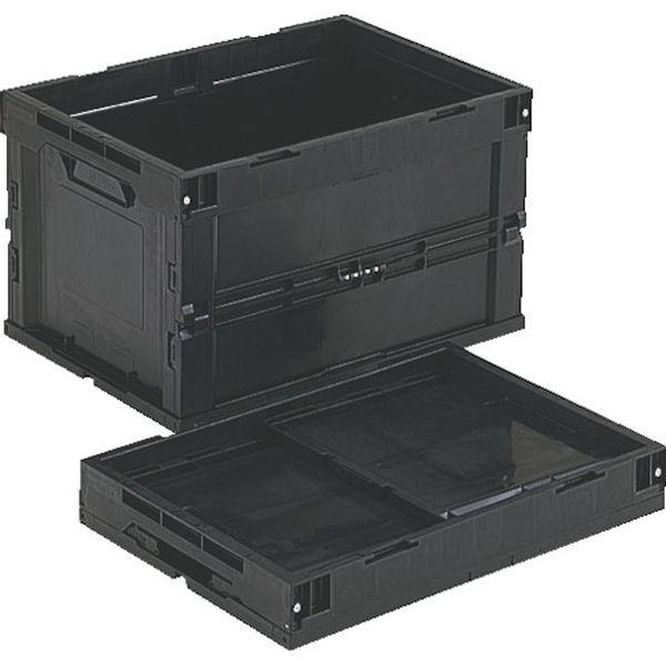 トラスコ中山 導電性折り畳みコンテナ 50L 黒 TRUSCO CR-S50-EA 返品種別B