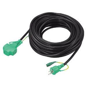 トリプルポッキン延長コード 極太ソフト電線 TRUSCO 黒 BK