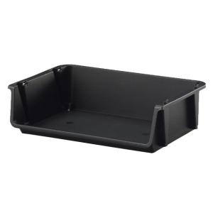 サンカ 収納ボックス 幅43×奥行30×高さ12cm ナチュラ ストックス トレー(ブラック) 収納ケース NSTT-BK 返品種別A