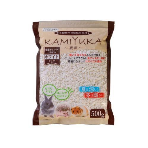 クリーンモフ 小動物用床材 KAMIYUKA〜紙床〜 ホワイト 500g シーズイシハラ 返品種別A