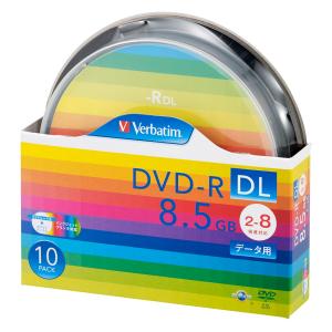 バーベイタム データ用8倍速対応DVD-R DL 10枚パック 8.5GB ホワイトプリンタブル DHR85HP10SV1 返品種別A｜joshin