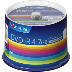 バーベイタム データ用16倍速対応DVD-R50枚パック4.7GB ホワイトプリンタブル Verbatim DHR47JP50V3 返品種別A｜joshin